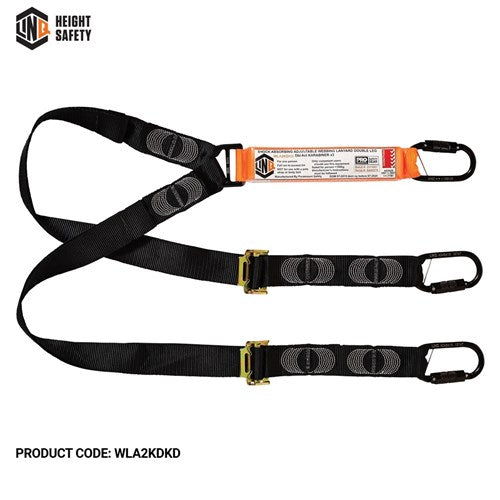 LINQ Elite Double Leg Shock Absorbing 2M Adjustable Lanyard