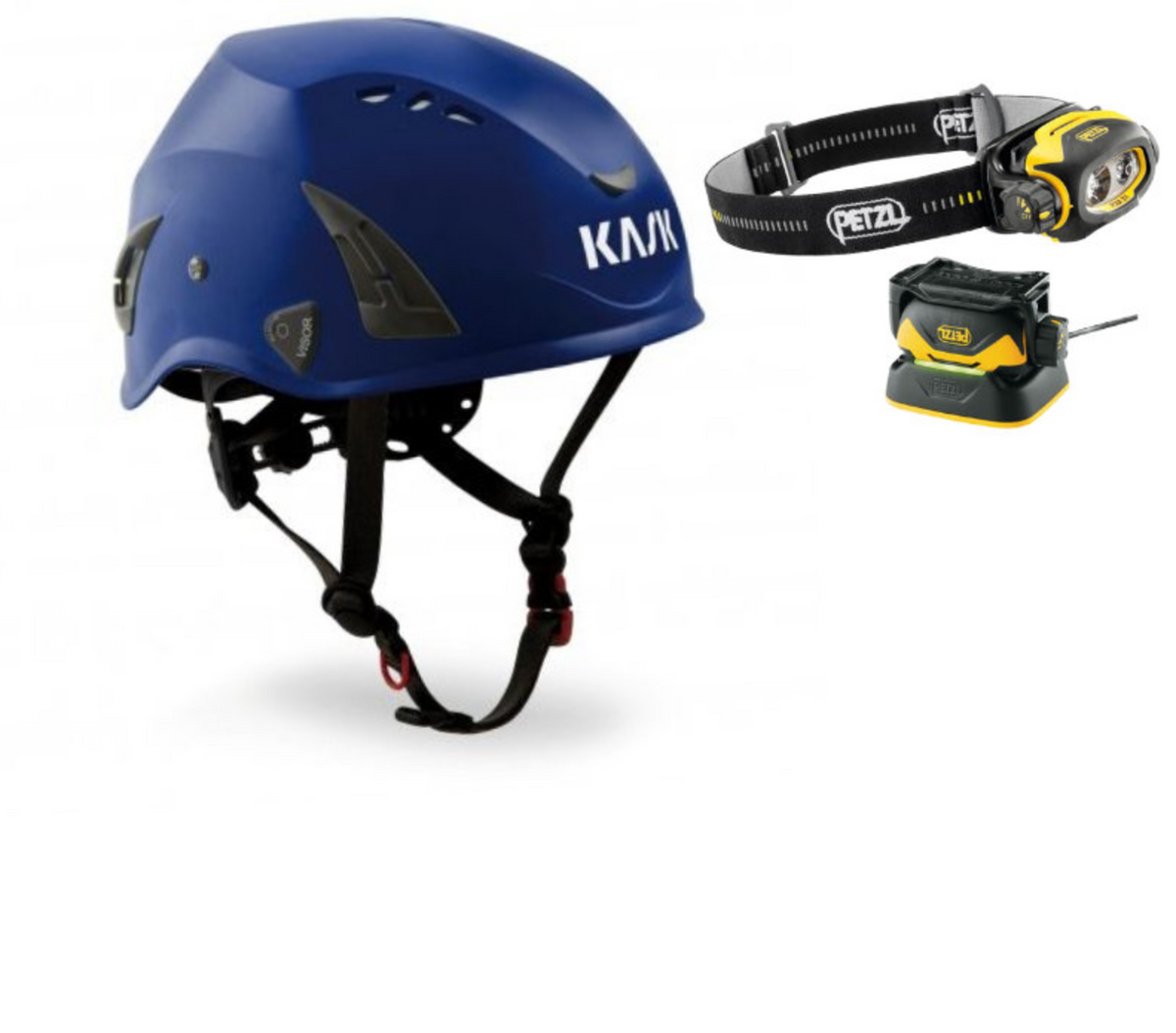 KASK HP+ Blue Helmet & Pixa 3 Rechargeable Headlamp