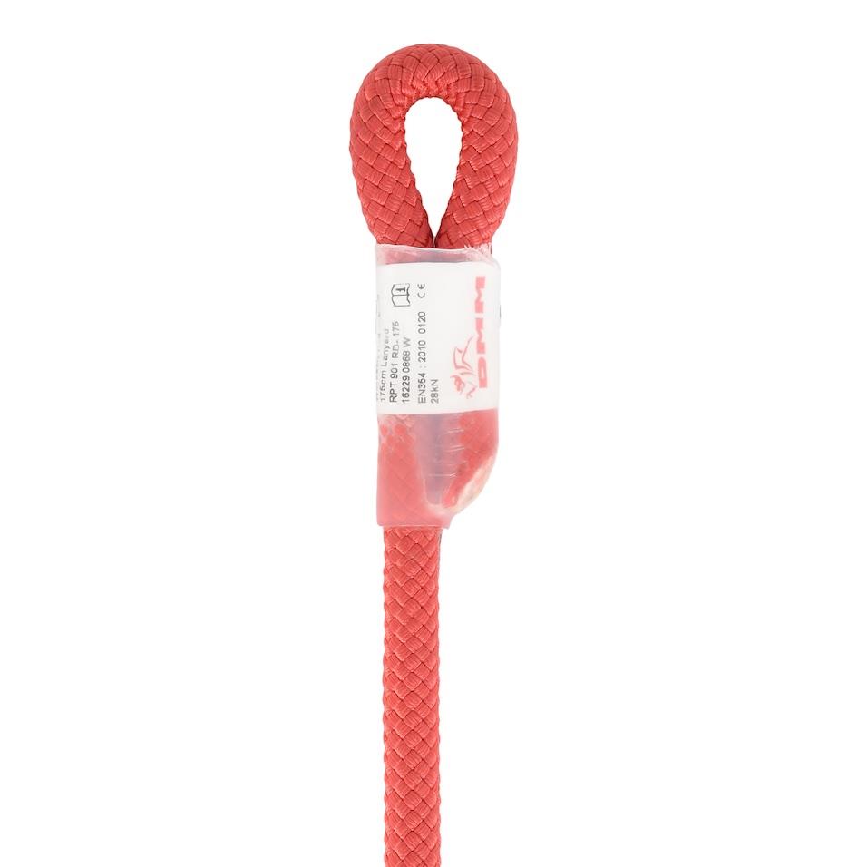 DMM Low Stretch Rope Lanyard 140cm iD Red