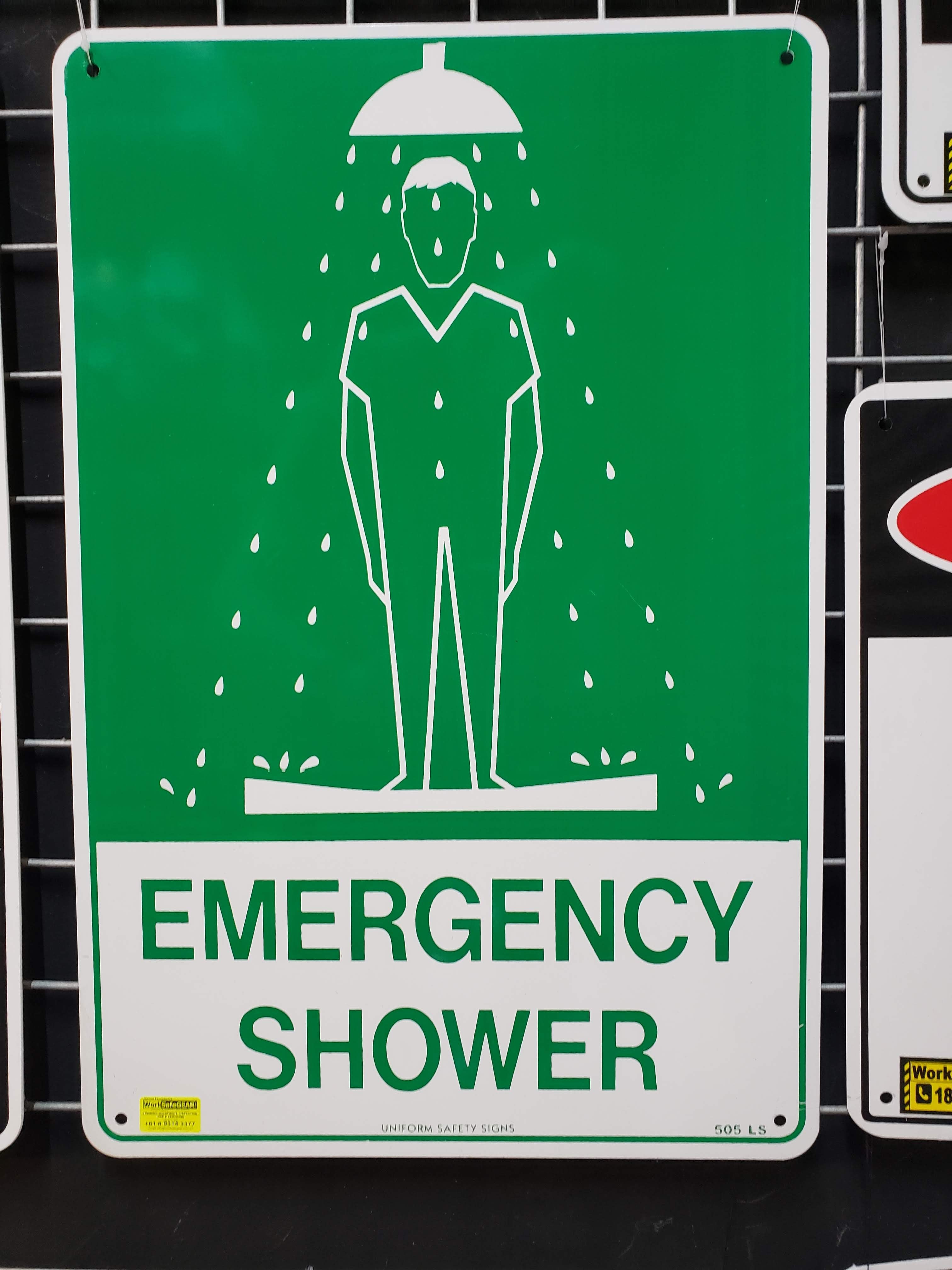 EMERGENCY SHOWER 450x300mm Safety Sign Metal