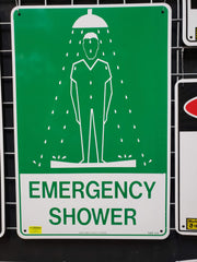 EMERGENCY SHOWER 450x300mm Safety Sign Metal