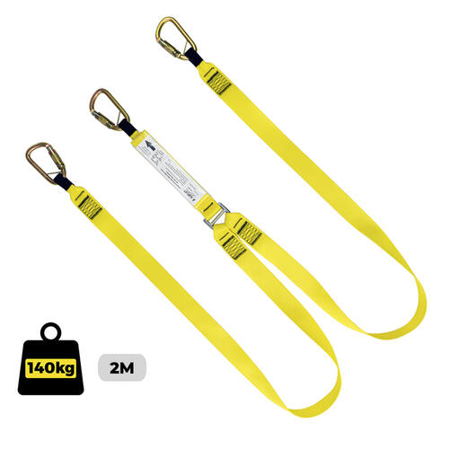 Austlift Lanyard Double Web 2M Triple Action Karabiners