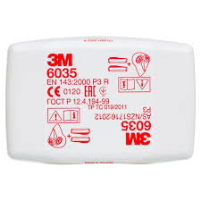 3M P2/P3 Particulate Rectangular White Filter (6035)-PK-10