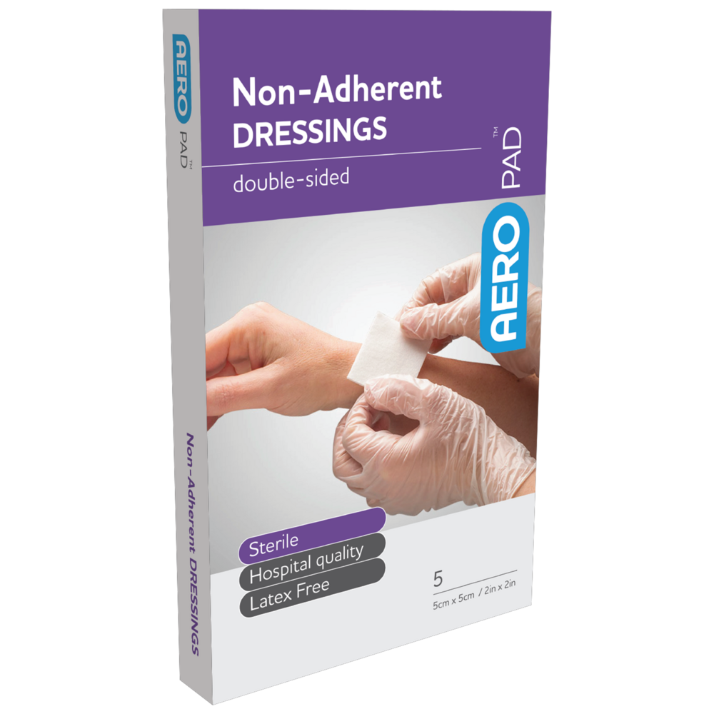 Aero Healthcare AEROPAD Non-Adherent Dressing 5 x 5cm Box/5
