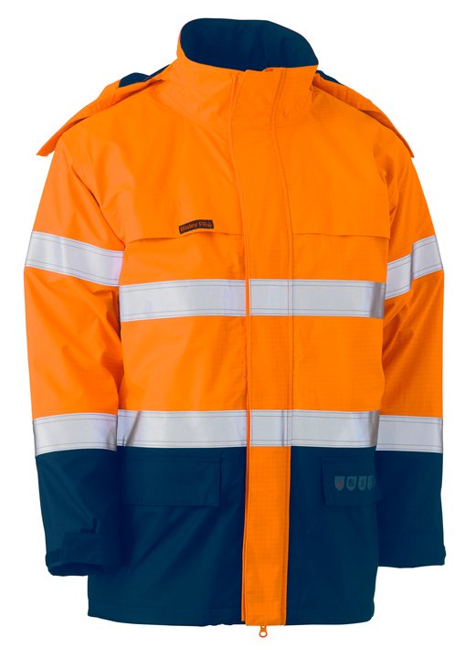 Bisley Taped Hi Vis FR Wet Weather Shell Jacket