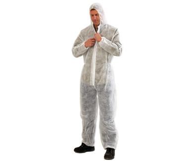 Prochoice Large Disposable Coverall WHITE (DOW)