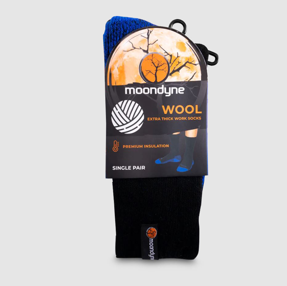 Moondyne Size 10-14 Premium Wool Work Sock (M01W1014)
