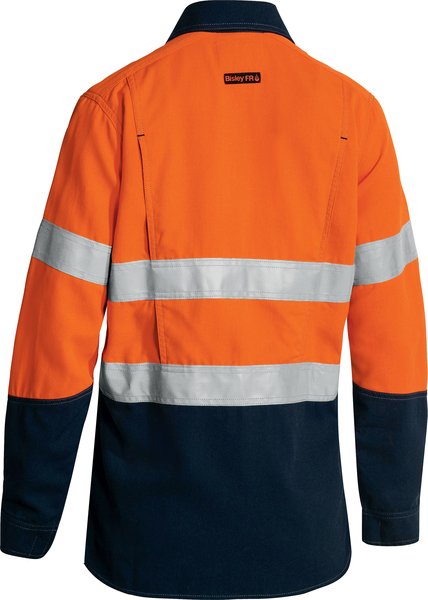 Bisley TenCate Tecasafe Plus 700 Women's Taped Hi Vis FR Vented Shirt