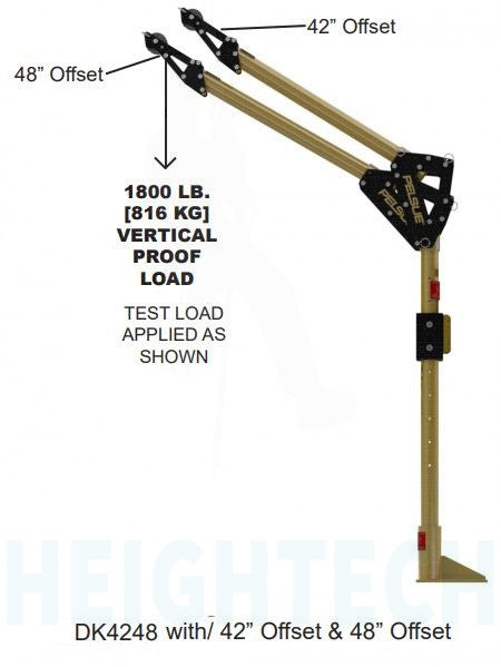 Pelsue Davit arm, mast 1219mm reach- 30m IKAR Personnel and Load Winch 30m (PLW)