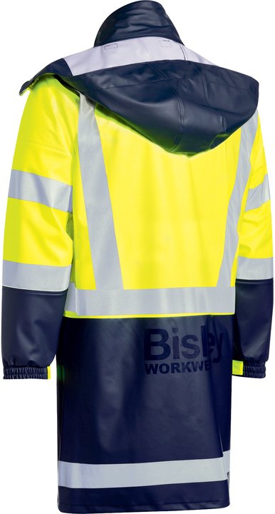 Bisley Taped Hi Vis Stretch PU Rain Coat