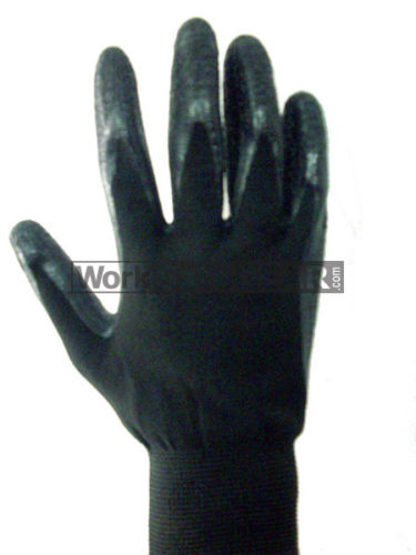 M-L Black Rigger style Glove (Green Band)