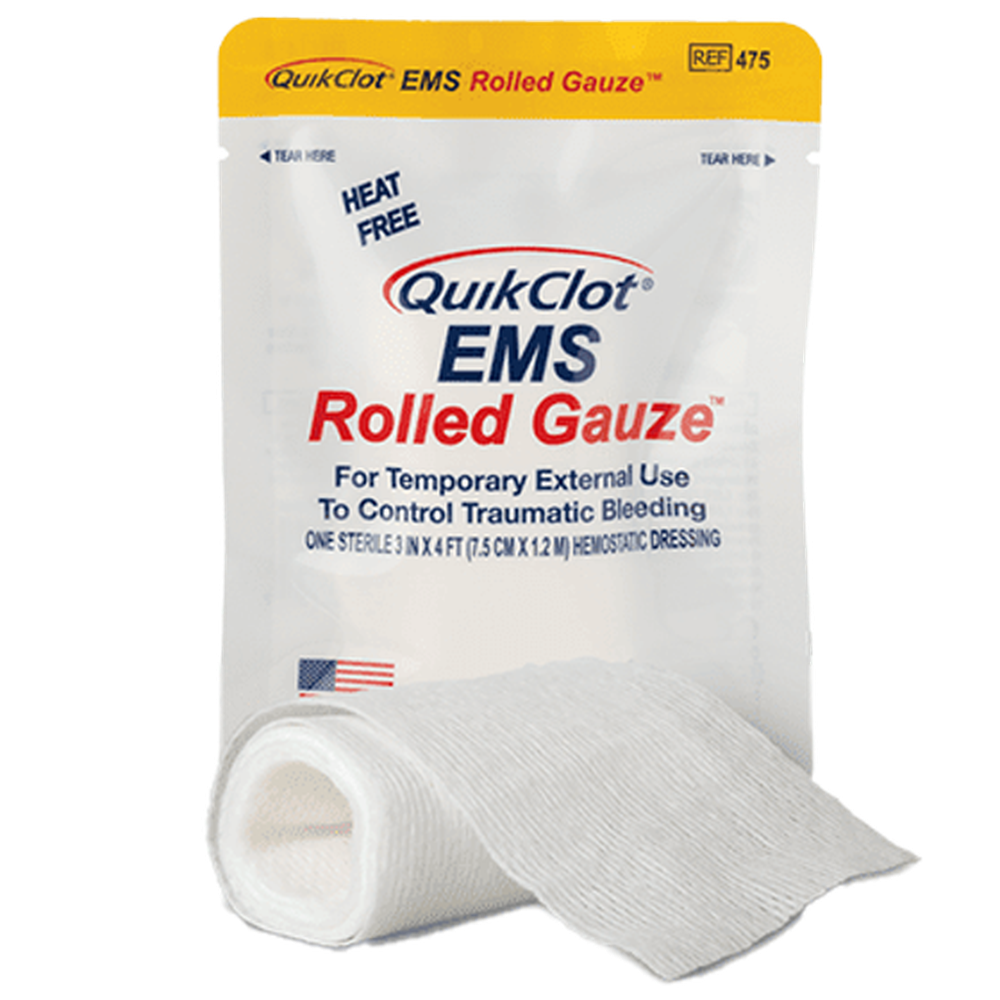 Aero Healthcare QUIKCLOT Haemostatic EMS Roll 7.5cm x 1.2M