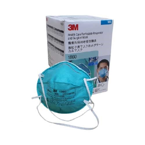 (Box of 20) 3M Cupped Particulate N95/P2 Respirator & Surgical Mask (1860)