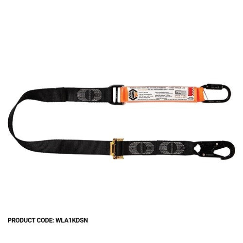 LINQ Elite Single Leg Shock Absorbing 2M Adjustable Lanyard