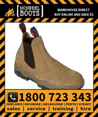 Mongrel Wheat Suede Elastic Side Boot Safety Work Boot Victor Footwear Shoe (240040)