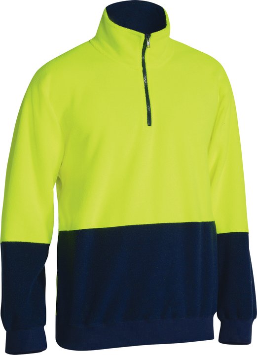 Bisley Hi Vis Polar fleece Zip Pullover