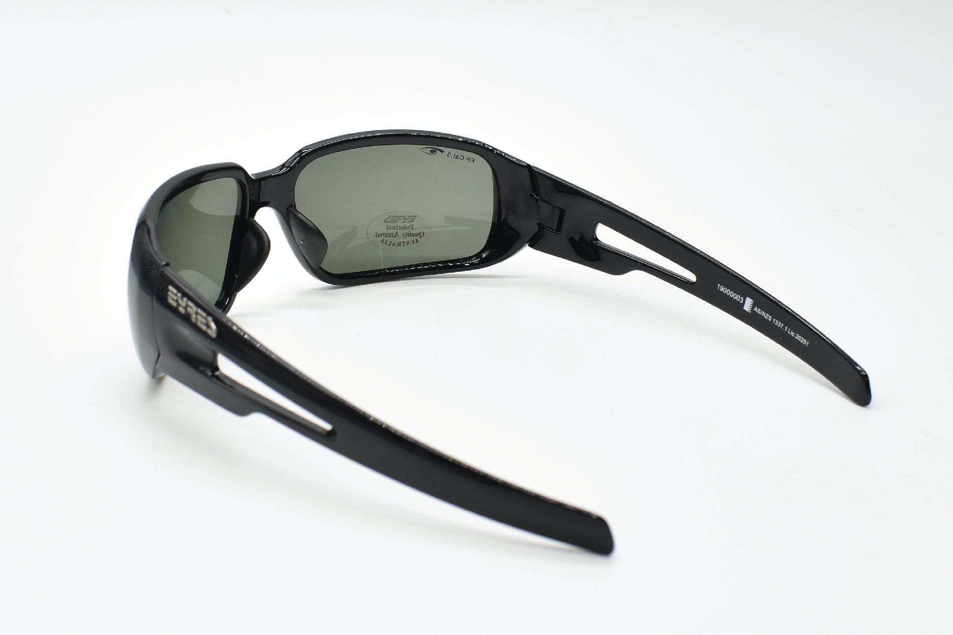 EYRES CHILLI Shiny Black Frame Grey Lens