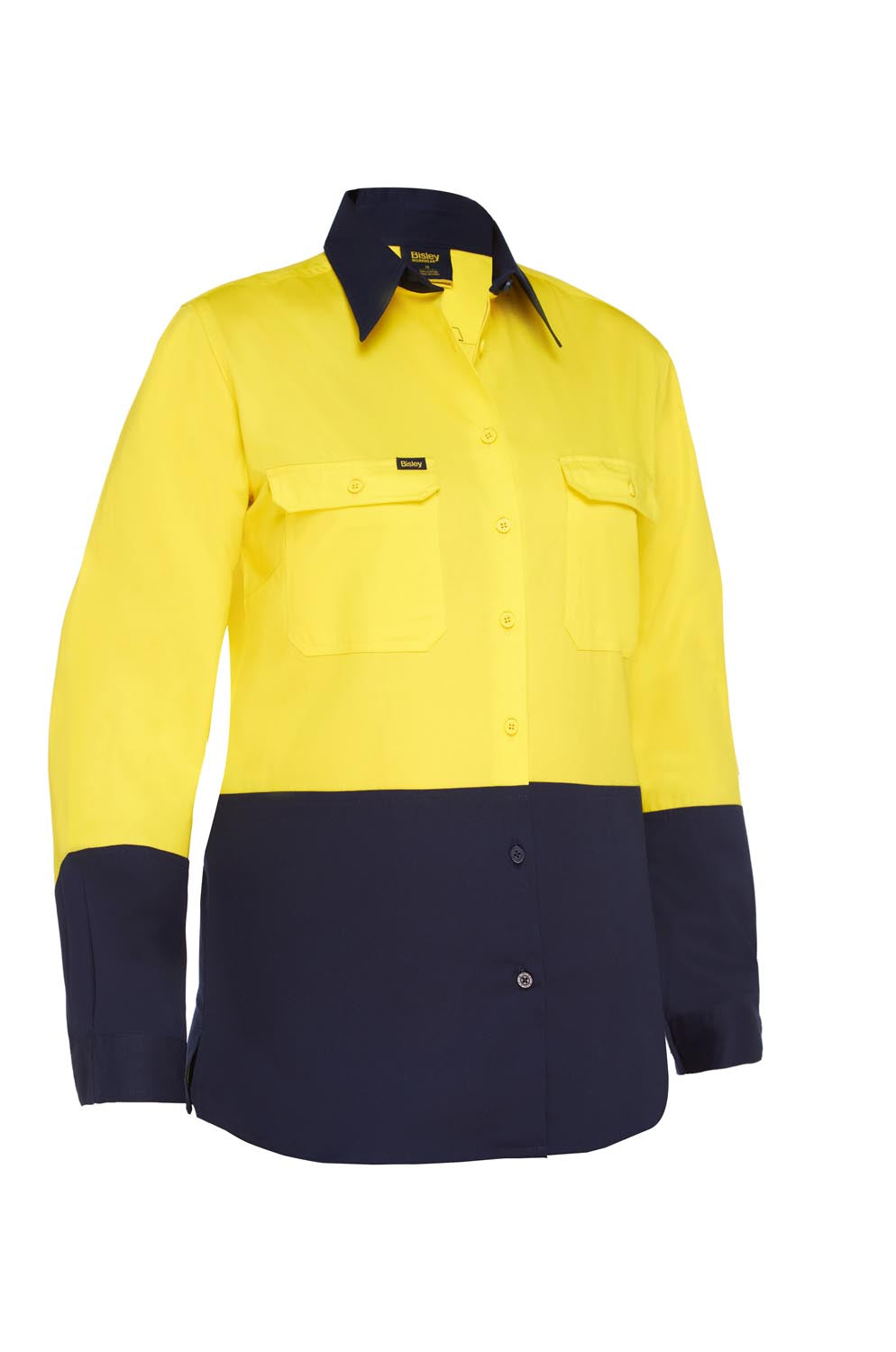 Bisley Women's Cool Lightweight Hi Vis Drill Shirt (BL6895)