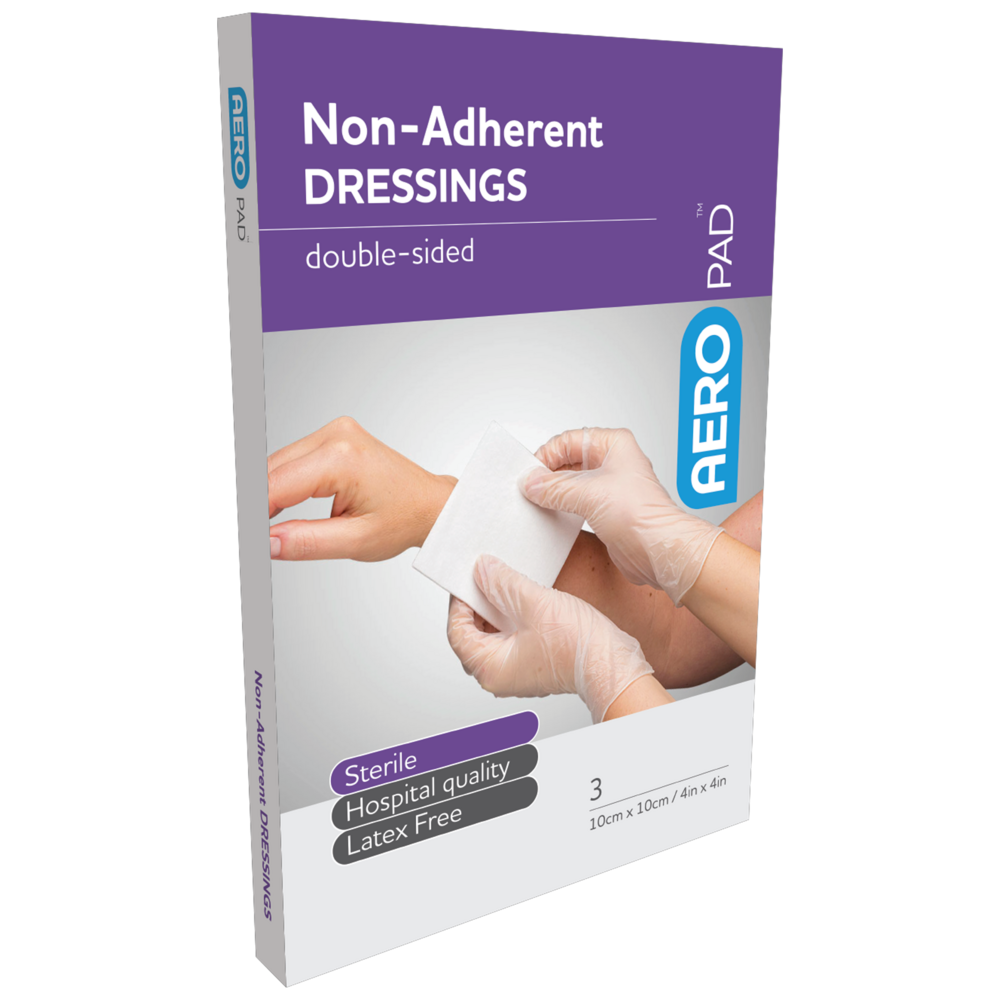 Aero Healthcare AEROPAD Non-Adherent Dressing 10 x 10cm Box/3