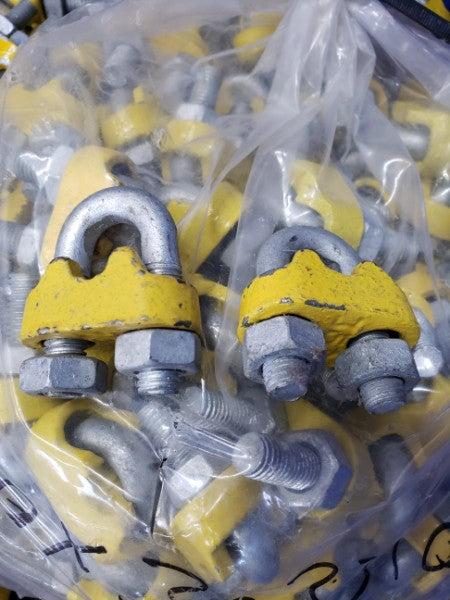 10mm Galvanized Wire Rope Grip 10mm Yellow Saddle