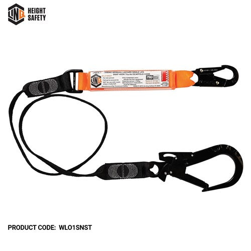 LINQ Elite Single Leg Shock Absorbing Webbing Lanyard