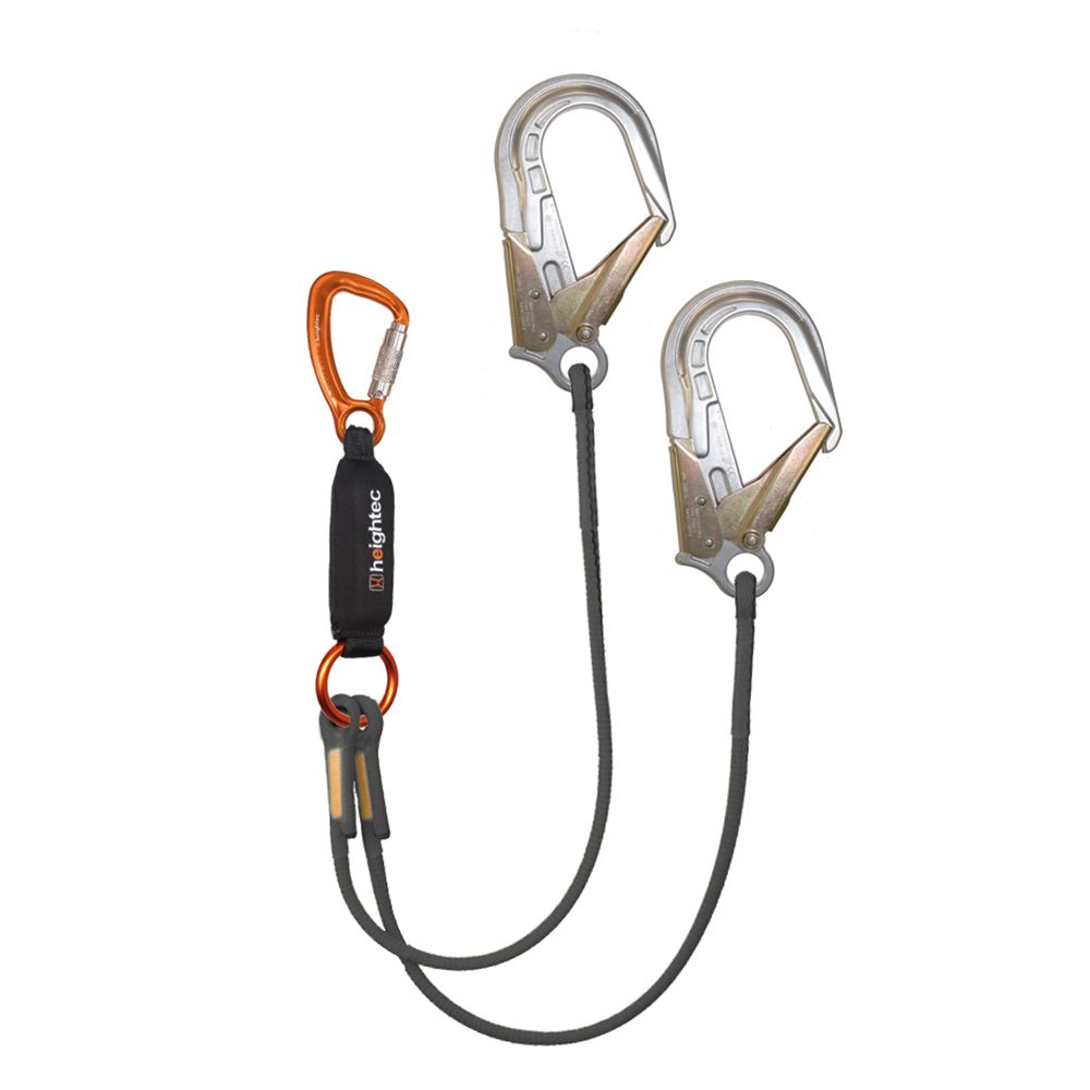 Heightec ELITE twin lanyard - tri-act 1.60m CE/ANSI hooks