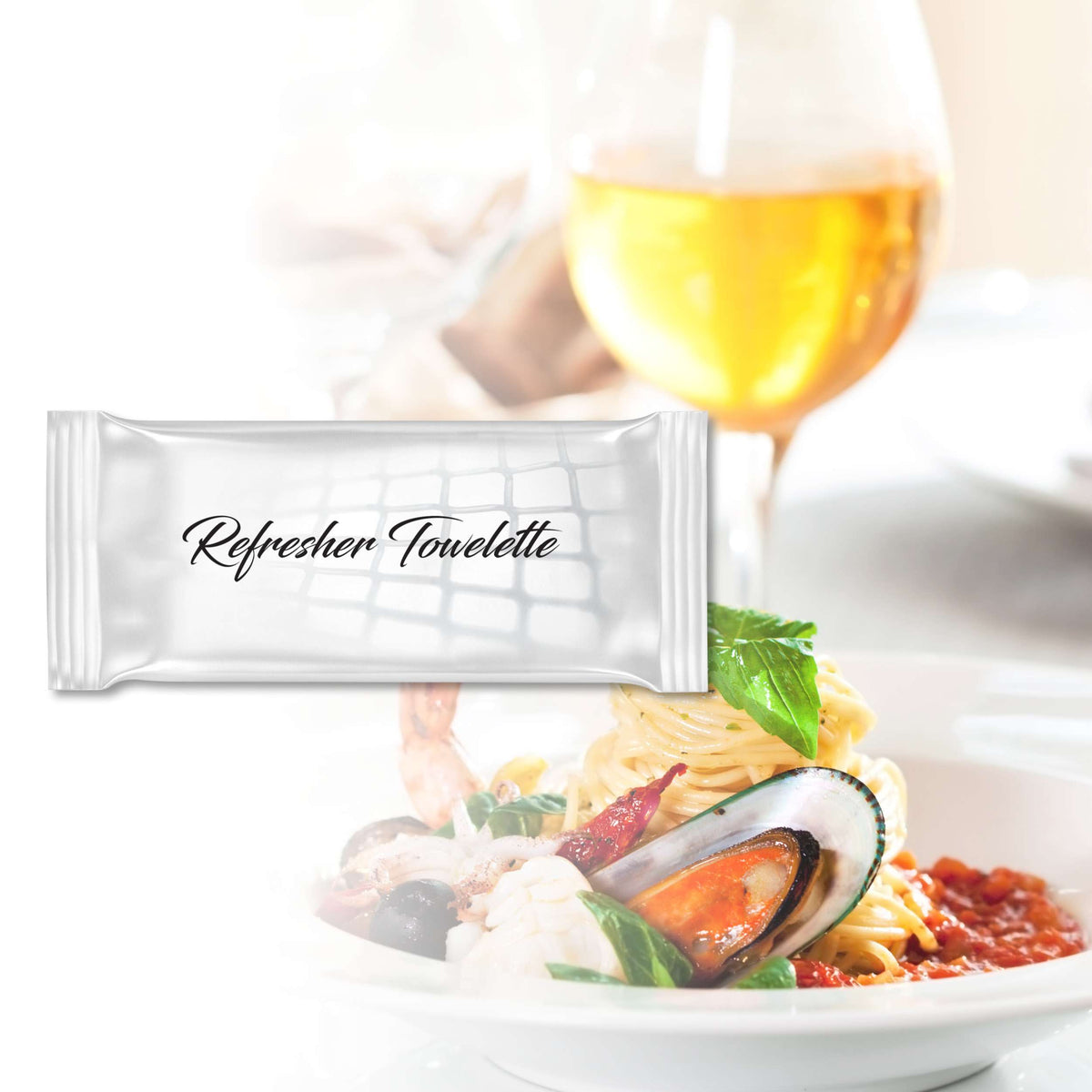 Bastion Refresher Towlette, Aloe Vera Scent, Individually Sealed Satchets, 160x200mm Sheet Size (Carton of 1000)