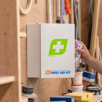 FastAid First Aid Kit, R2, Workplace Response Kit, Metal Wall Mount