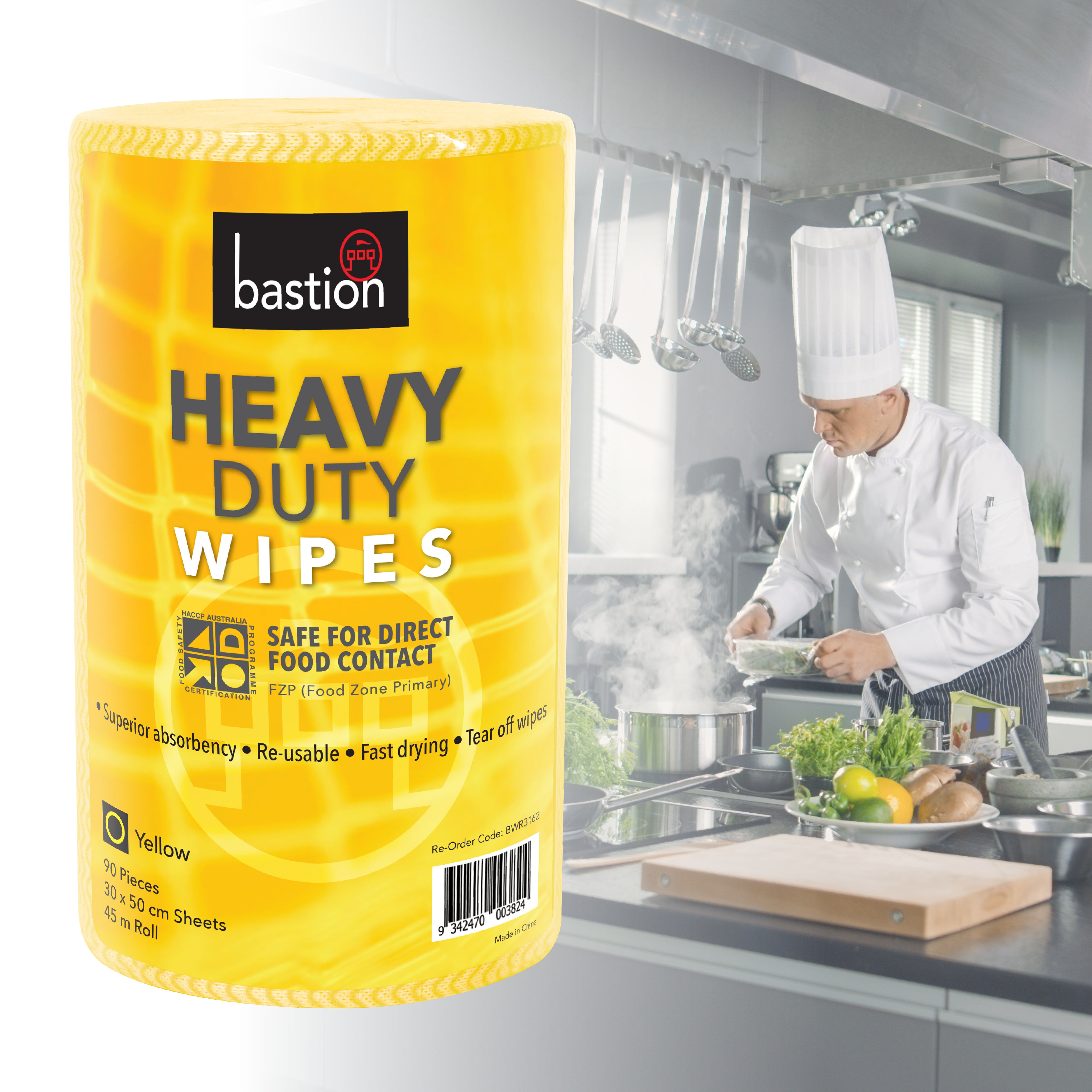 Bastion Heavy  Duty  Wipes  -  Rolls