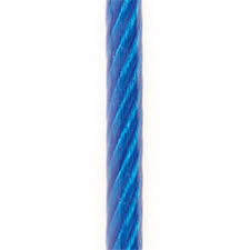 10m x 6mm Beaver G1570 PVC Coated Galvanised Wire Rope With A Fibre Core - 6x19 (Blue)