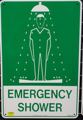 EMERGENCY SHOWER 450x300mm Safety Sign Metal