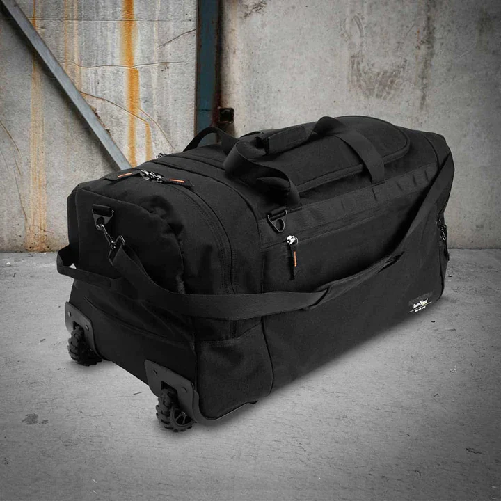 Rugged Xtremes Black Canvas Wheeled Gear Bag