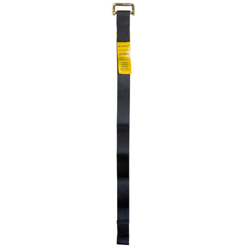 Austlift Tautliner Strap (Black) with Bent Rail Hook 44mmx850mm LC 1000KG