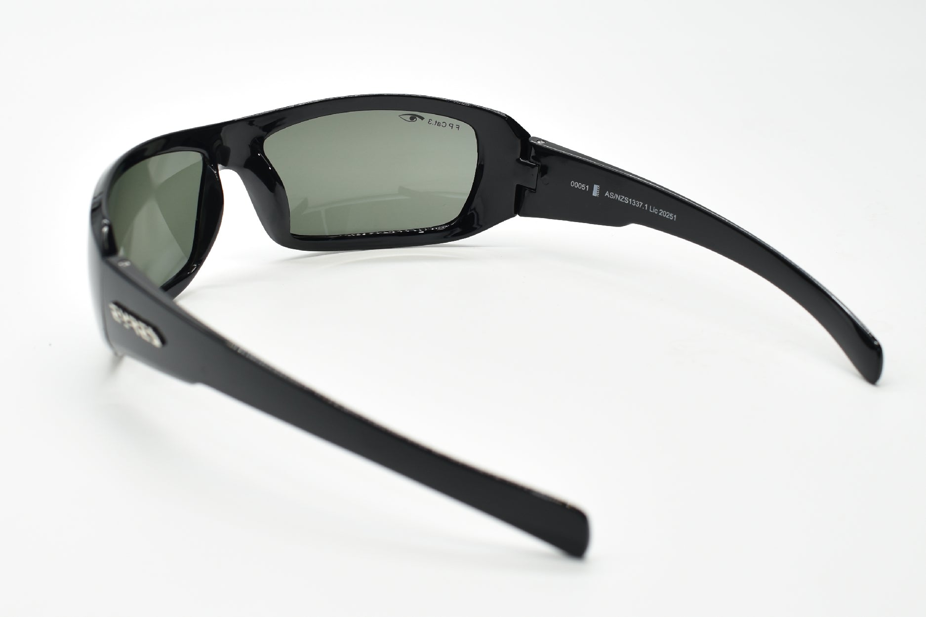 EYRES THUNDER Shiny Black Frame Polarised Grey Lens