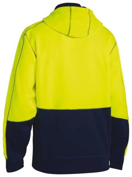 Bisley Hi Vis Zip Front Fleece Hoodie