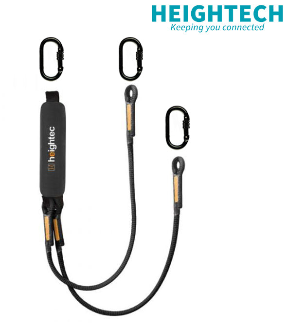 Buy Heightec TENSOR Twin Lanyard 1.5m with 25kN Screwgate Karabiners ...