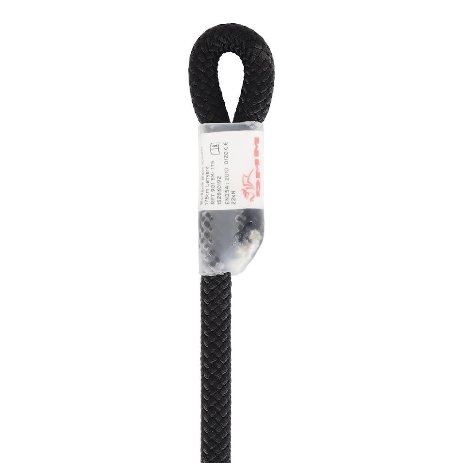 DMM Low Stretch Rope Lanyard 175cm iD Black