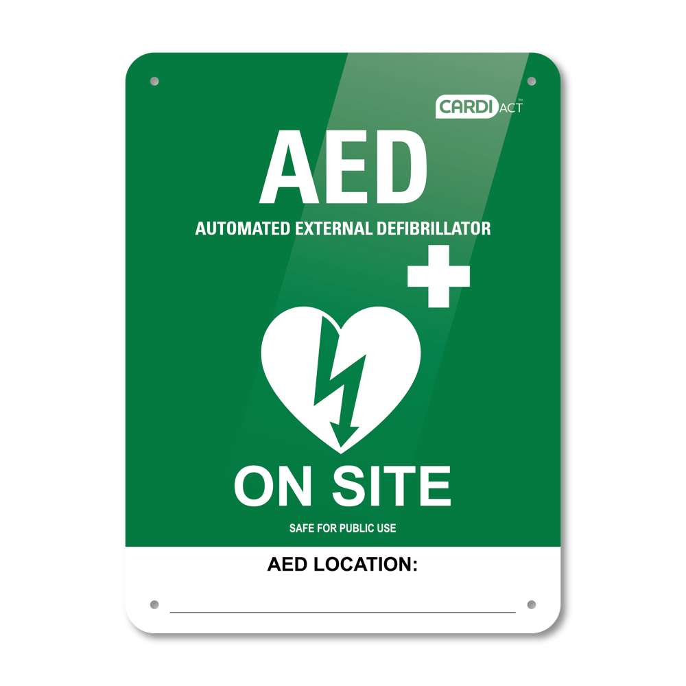 Aero Healthcare CARDIACT Poly AED On Site Sign 22.5 x 30cm