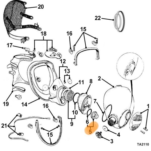3M Scott Fire & Safety FULL FACE (VISION) ACCESSORIES Exhalation Valve Kit