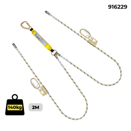 Austlift Kernmantle Rope Sharp Edge Double Adjust T/A Snap Hook - Triple Action hooks Complies with AS 1891.5