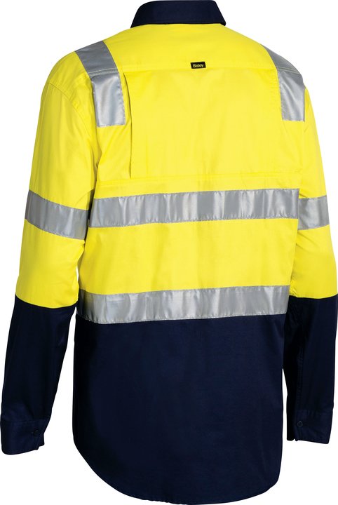 Bisley Taped Hi Vis Cool Lightweight Shirt with Shoulder Tape