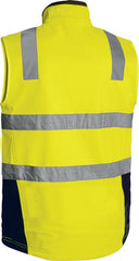 Total Energies Bisley Taped Hi Vis Softshell Vest Yellow/Navy (BV0348T-TT04) 2XL