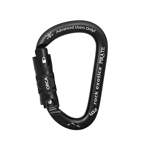 Rock Exotica Pirate ORCA-Lock Carabiner - 26Kn - BLACK