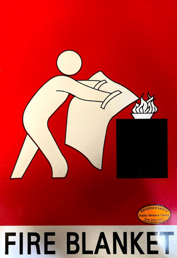 Fire Blanket location sign 15cm x 21cm