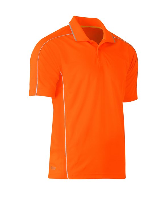 Bisley Cool Mesh Polo with Reflective Piping