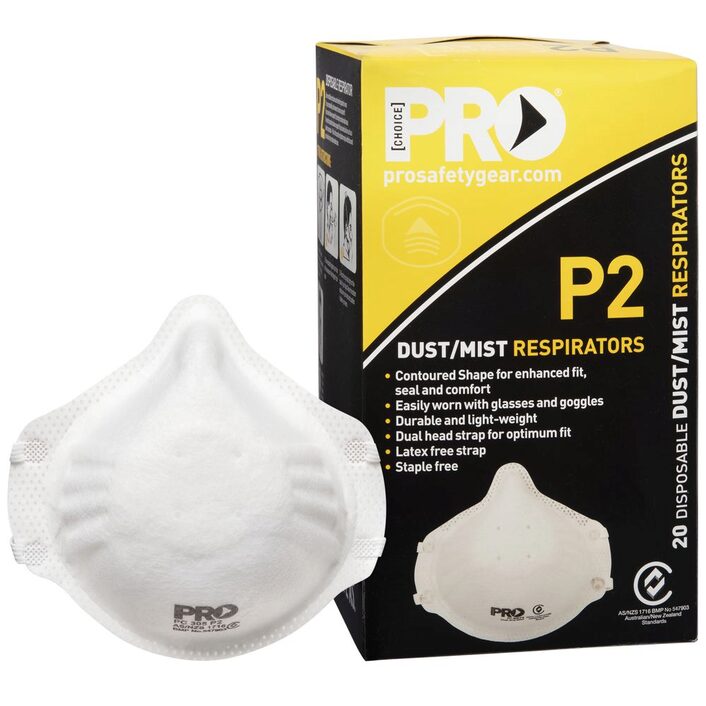 ProChoice Dust and Mist Respirators P2 Rating 20 Pack (PC305)