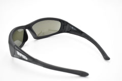 EYRES BERCY Matt & Shiny Black Frame Polarised Blue Mirror Lens