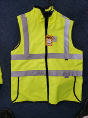 BISLEY REVERSIBLE TAPED Fleece VEST Reversible Hi Vis Vest  2XL