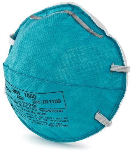 (Box of 20) 3M Cupped Particulate N95/P2 Respirator & Surgical Mask (1860)