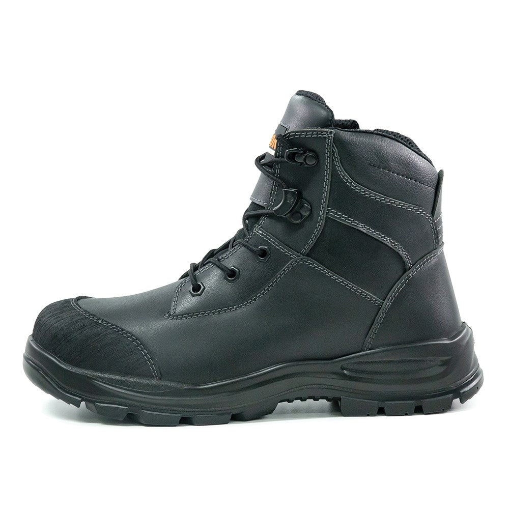 Bison Tor Lace Up Safety Boot With Zip Black